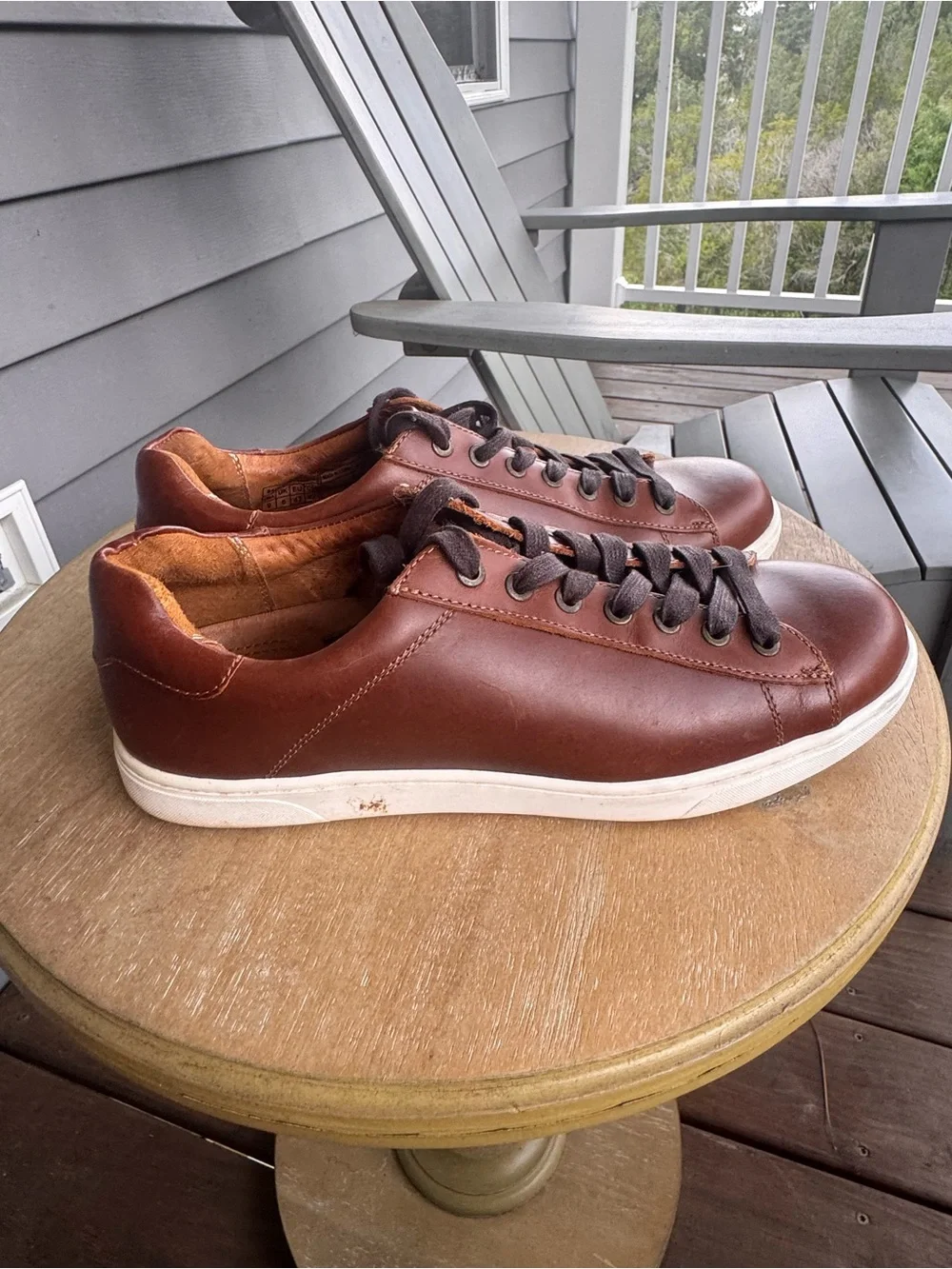 Vionic Baldwin Mott Men’s 9 Brown Leather Comfort Sneakers VSM036